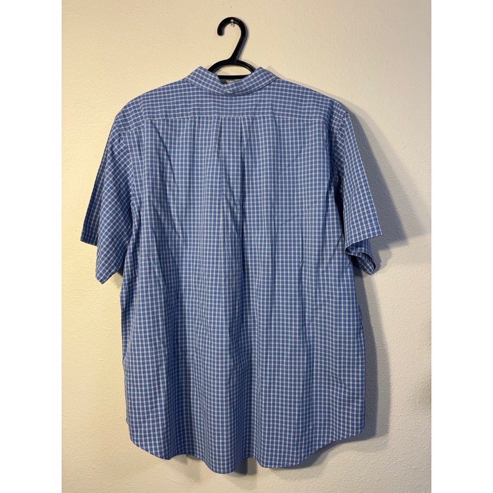 Ralph Lauren Mens XXL Blue Plaid Short Sleeve Button Down Shirt Classic Fit - Picture 4 of 5